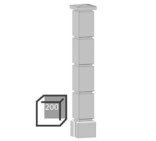 Бетонный столбик «кубик» 200х200х1800 мм